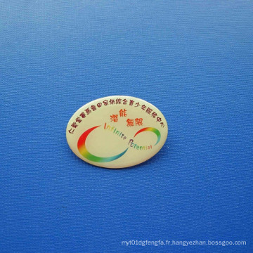 Badge imprimé décalé, badge organisationnel personnalisé (GZHY-OP-017)